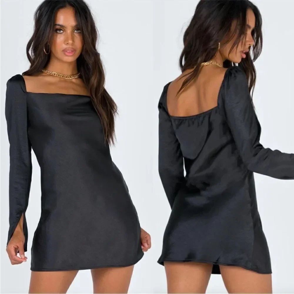 Princess Polly Mini Dress Women Size 8 Brown Long Sleeve NWT